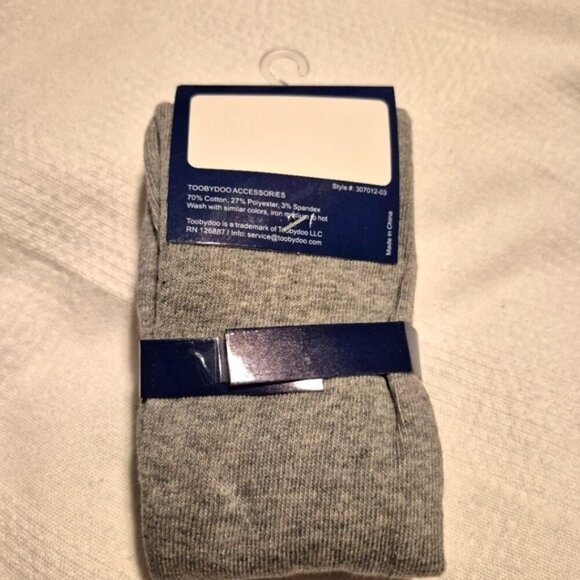 Tooby Doo girls size 5-6 footless sweater tights leggings gray NEW - Picture 2 of 5